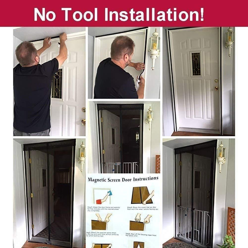 Mesh Screen Net Home Magnetic Foldable Anti Mosquito Door Curtains