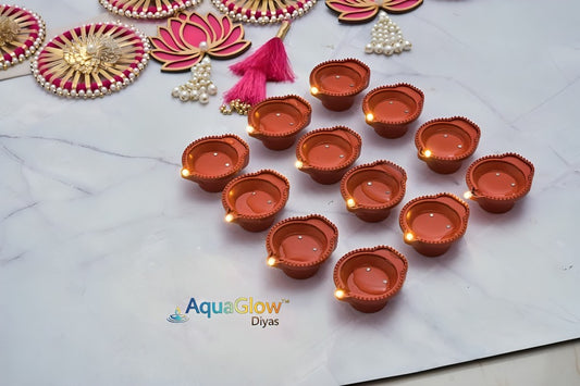 AquaGlow™ Diyas (Flameless, Water-Activated Led Diyas)